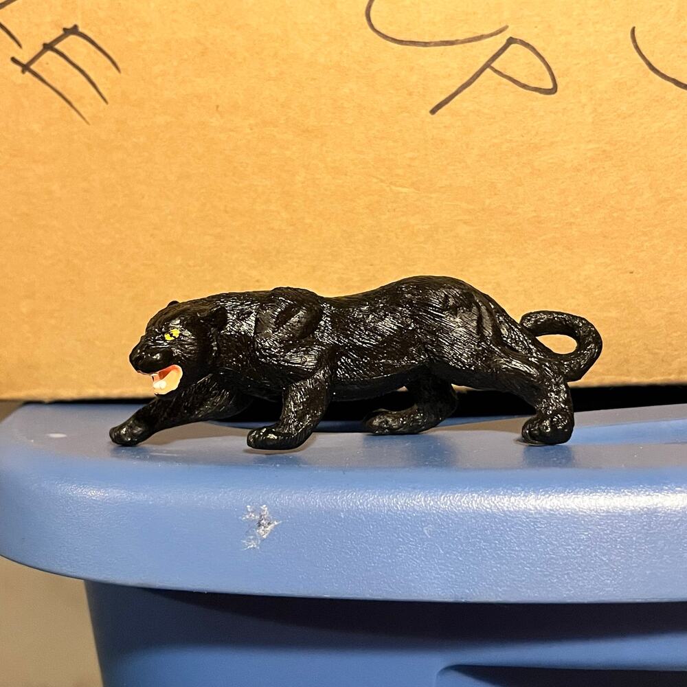 1996 Safari Black Panther Jaguar Toy Figurine Vintage